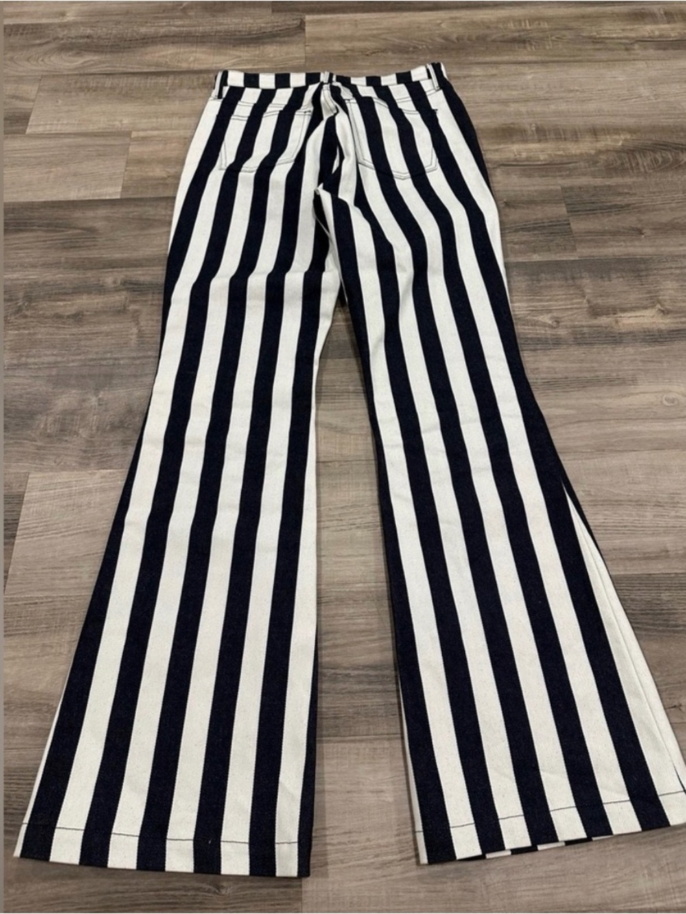 NWOT - Cynthia Rowley X Midheaven - Rock & Roll, Black & White Stripe Pants - Picture 8 of 9